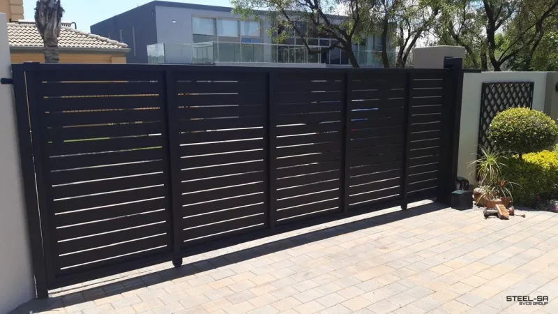 Horizontal Slat CNC Design Gate